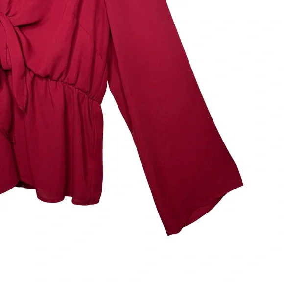 Forever 21 Plus Red Y2K Bell sleeve Baby doll top Fairy core Women Plus sz 2X - Picture 4 of 7